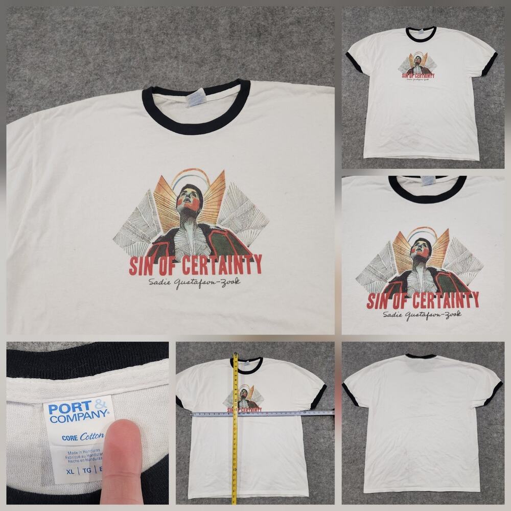Sin Of Certainty Sadie Gustafson Zook Adult XL Music Ringer T‎ Shirt